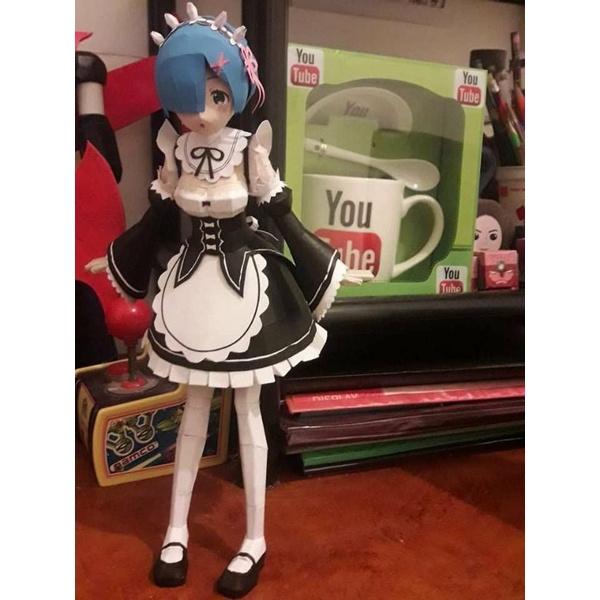 Mô hình giấy anime girl Rem Re:Zero kara Hajimeru Isekai Seikatsu]