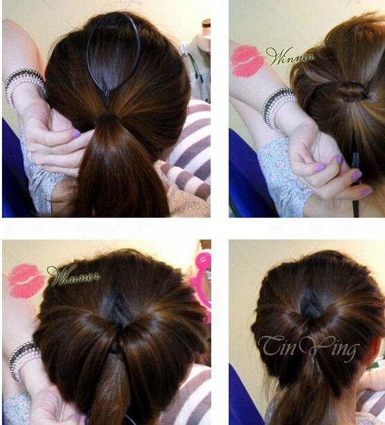 GETNOIVAS 2 Dụng cụ tạo kiểu tóc đuôi ngựa tiện lợi phong cách 2015