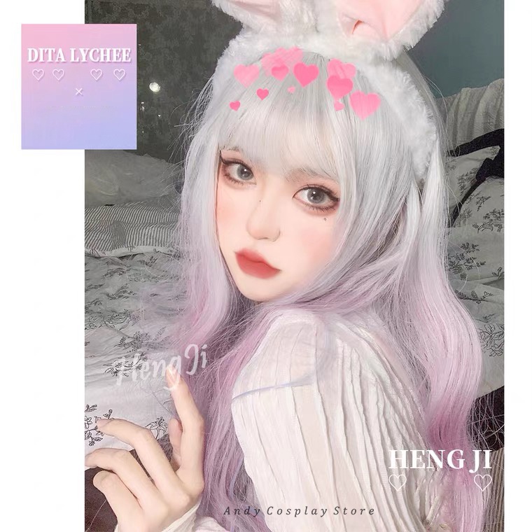 Tóc giả/ Wig teen mix màu Dita Lychee Hengji