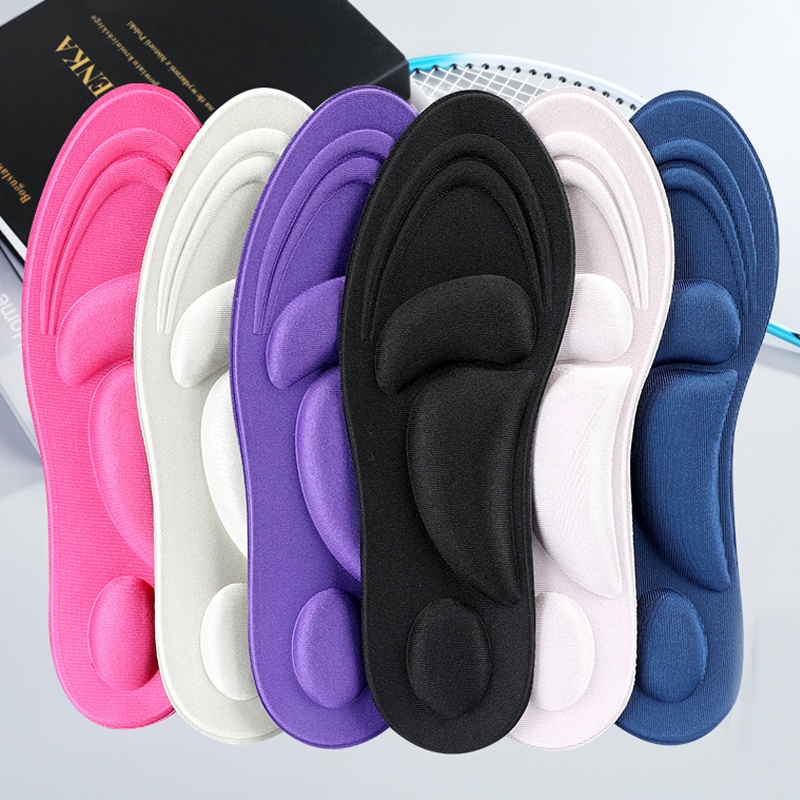 Set 2 Miếng Lót Giày Xốp 4D Mềm Mại Hỗ Trợ Chỉnh Hình Cho Nam Nữ