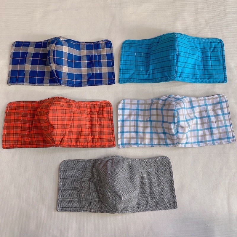 Set 5-10 cái khẩu trang che mang tai sọc caro cho nam nữ | BigBuy360 - bigbuy360.vn