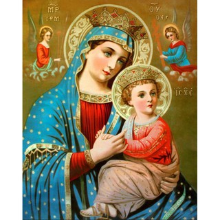 Tranh đính đá 5D , Tranh Đức mẹ và chúa đính full đá