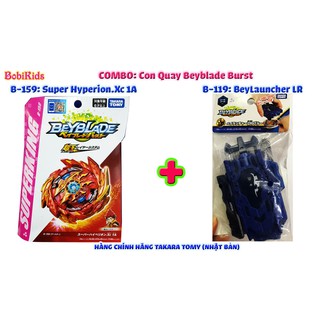 Combo: Con Quay Beyblade Burst Superking B-159 Super Hyperion +Tay quay B-119 LR (Trái + Phải) TAKARA TOMY (Hàng có sẵn)