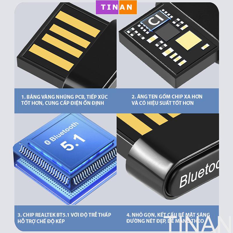 Bộ Điều Hợp Bluetooth 5.1/ 5.3, Đầu Cắm USB 2.0 BT513 Cho Hệ Điều Hành Window