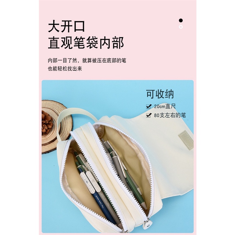 Túi Đựng Bút Chì Hai Lớp Sức Chứa Lớn Hình Anime Naruto Kakashi Sasuke Cho Học Sinh Trung Học