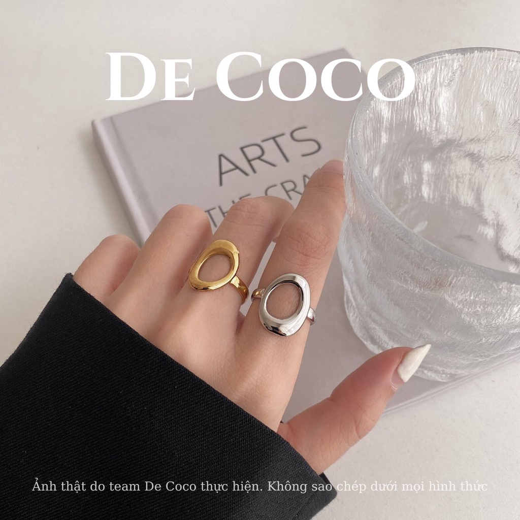 Nhẫn nữ De Coco Obit hình oval DECOCO ACCESSORIES