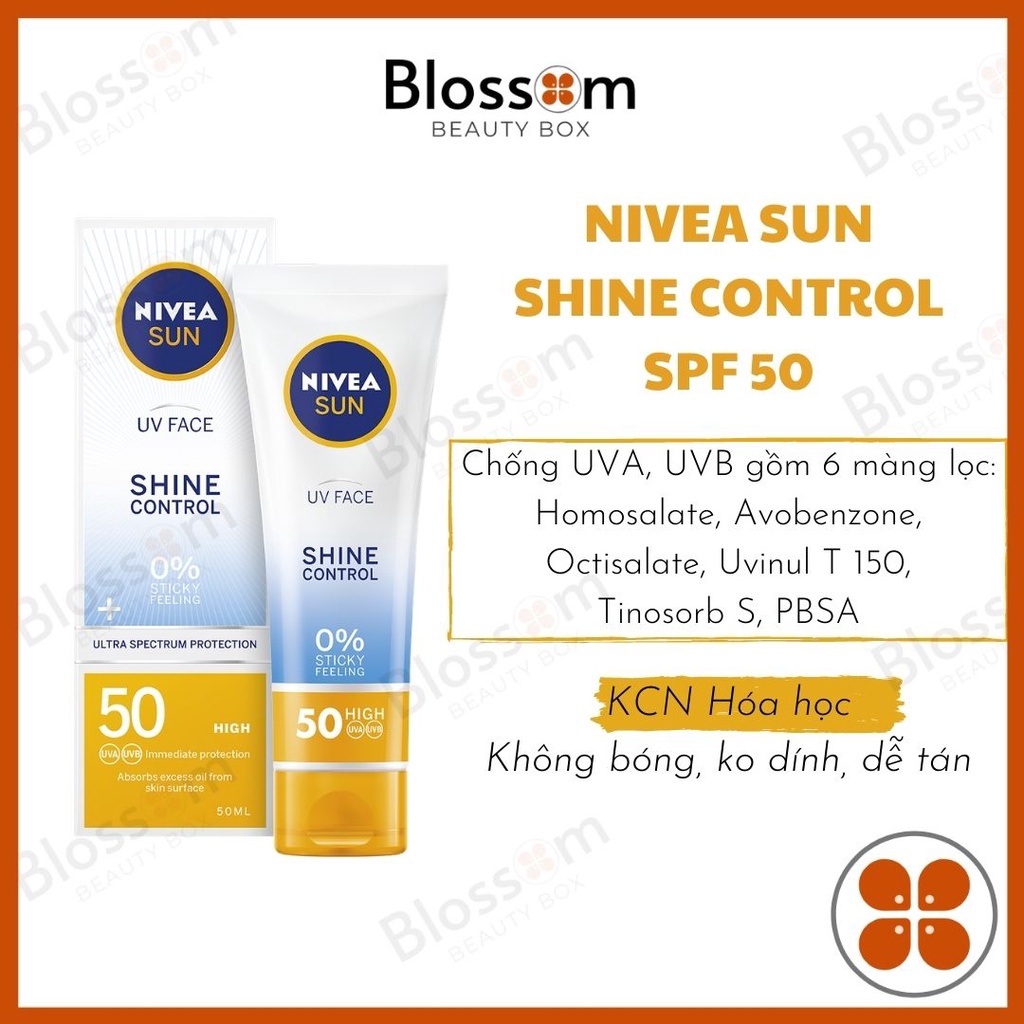 KEM CHỐNG NẮNG NIVEA shine control / soothes sensitive | BigBuy360 - bigbuy360.vn