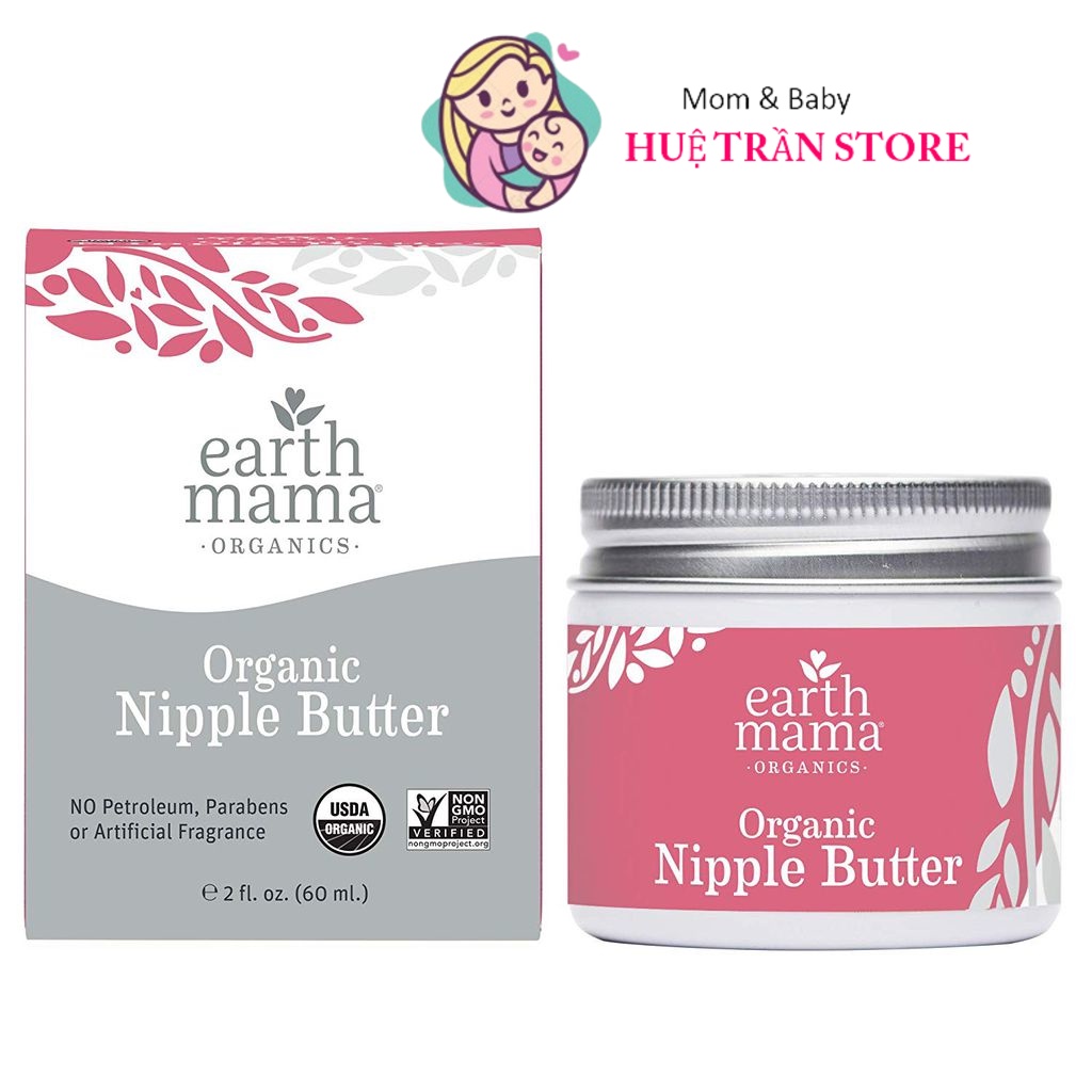 Kem bôi nứt đầu ti Earth Mama Organic Nipple Butter Date 2023