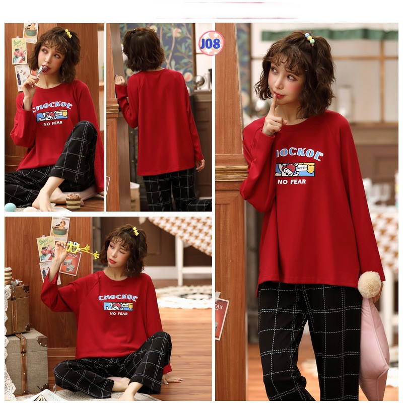 Bộ Pijama Dài Tay Mã J2 ( Cotton mềm mịn) | BigBuy360 - bigbuy360.vn