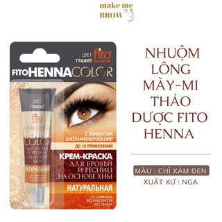 Nhuộm lông mày ,lông mi thảo dược FITO HENNA Nga - dạng tuýp - màu Chì xám đen