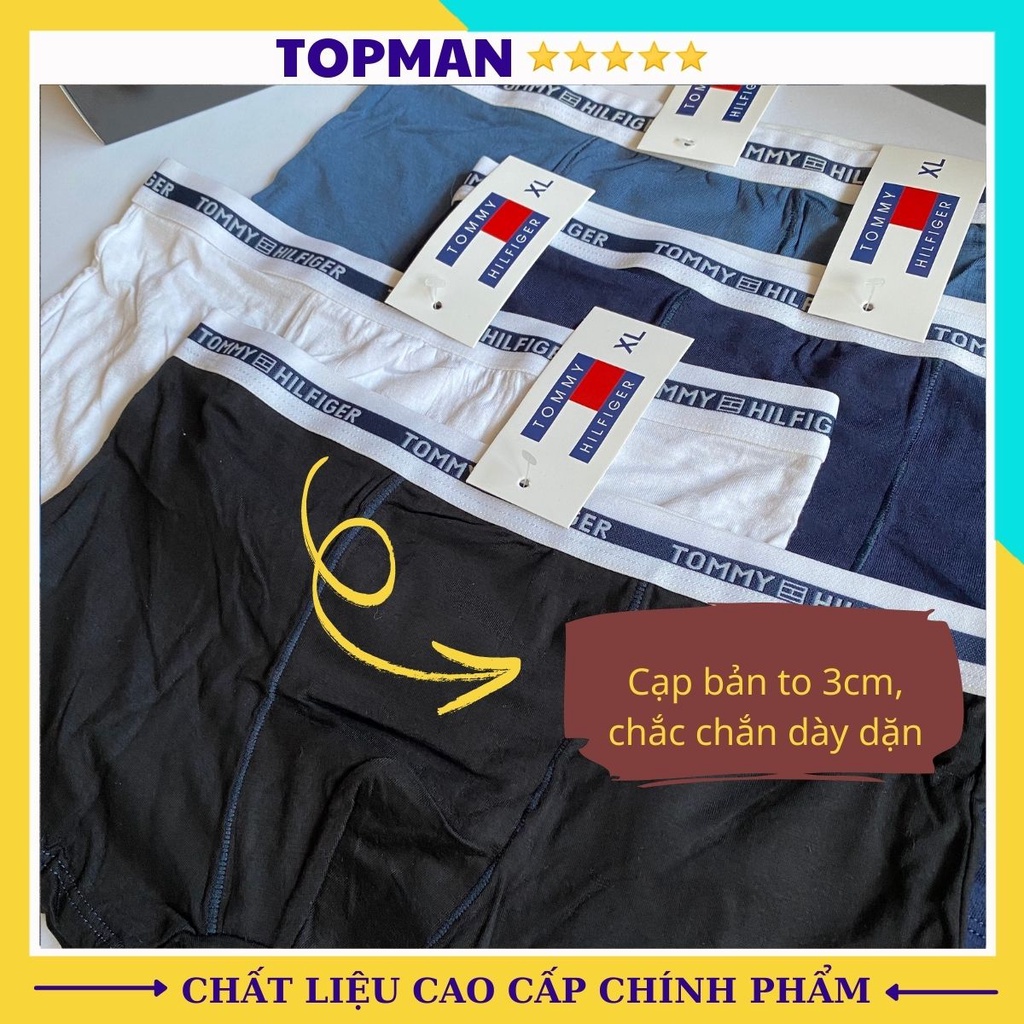 Combo 4 quần sịp đùi nam cotton kháng khuẩn, quần lót nam boxer sexy cao cấp | TOPMAN