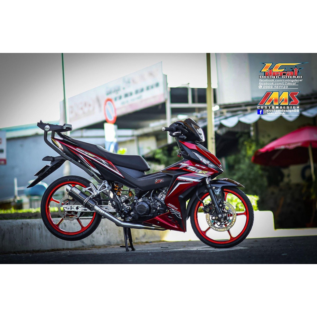 TEM RỜI mẫu 150R dán Winner V1 đỏ - phối màu theo xe