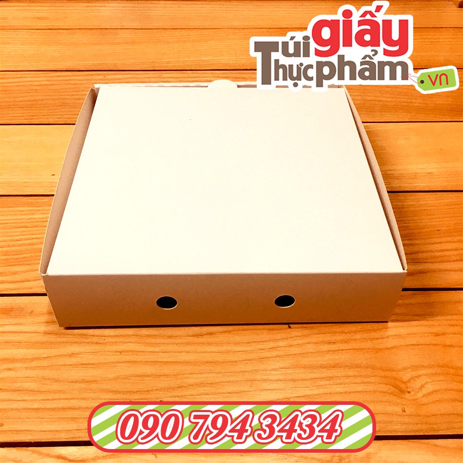 100 Hộp Pizza, Thực Phẩm Ivory Size 17cm (Ko in)