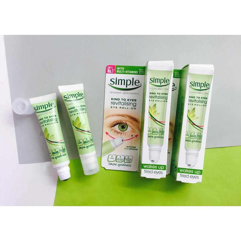 Lăn Dưỡng Mắt Simple Kind To Eyes Revitalising Eye Roll-On