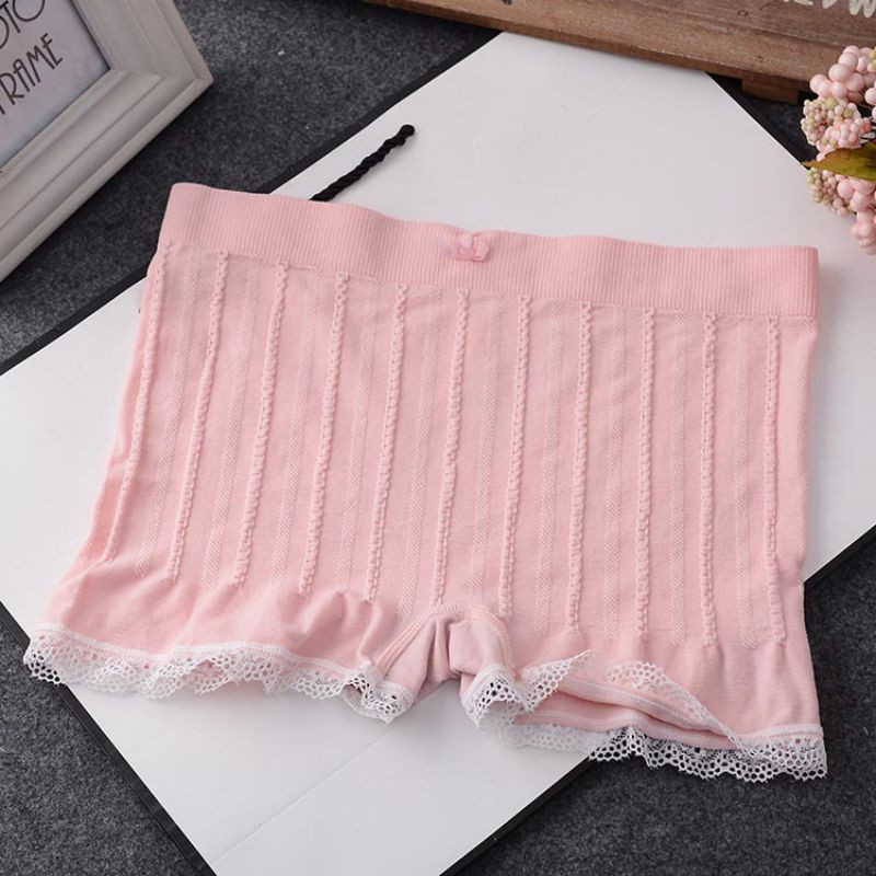Quần lót cotton phối ren mặc váy hiện có 6 màu