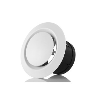 Miệng gió khuếch tán nhựa ABS AIRSUN D150 2, cửa gió âm trần nối ống, nan gió điện lạnh, cấp khí điều hòa SOHO