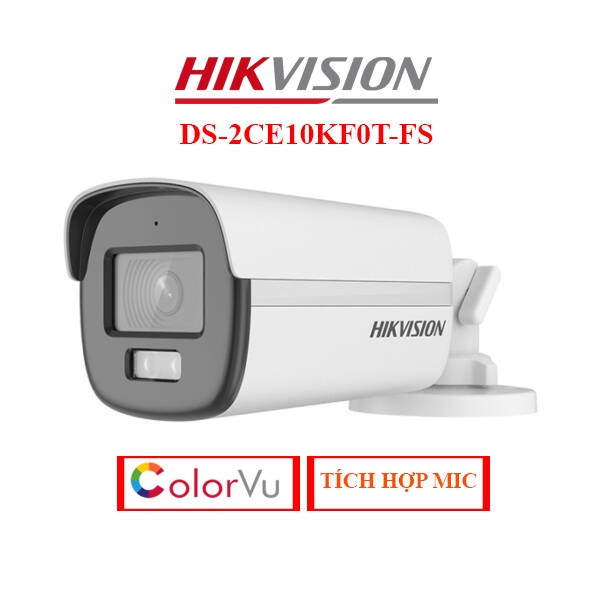 Bộ camera Hikvision 5mp có màu ban đêm 24/24 tích hợp mic thu âm hàng chính hãng