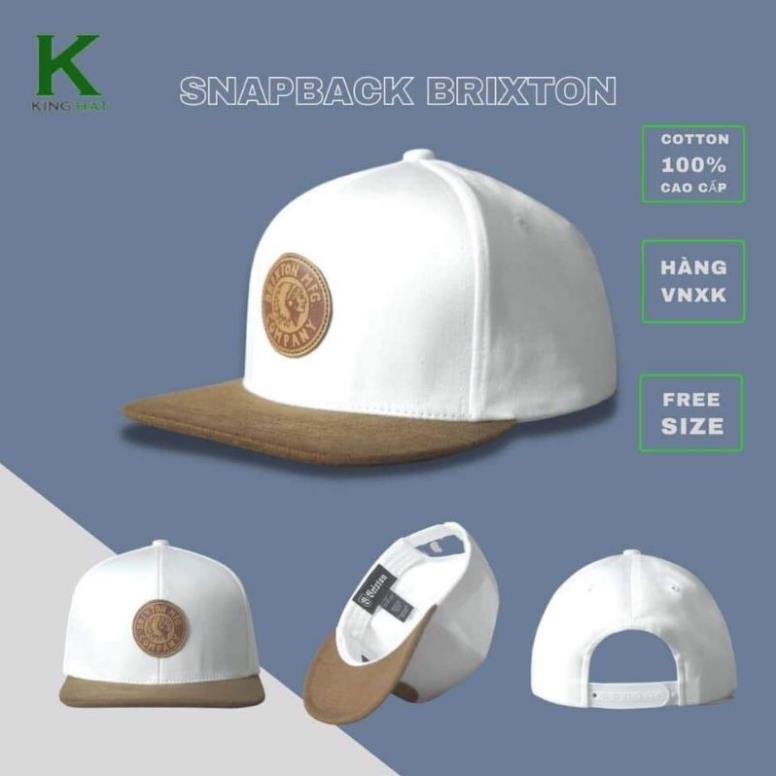 NÓN LƯỠI TRAI VÀ SNAPBACK BRIXTON CHẤT COTTON COTTON PHỐI LƯỠI TRAI DA LỘN HÀN QUỐC CAO CẤP