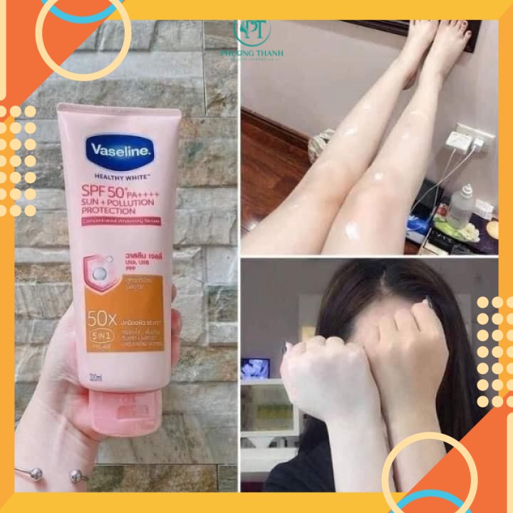 DƯỠNG THỂ trắng da Vaseline 50x SPF 50+ Thái Lan