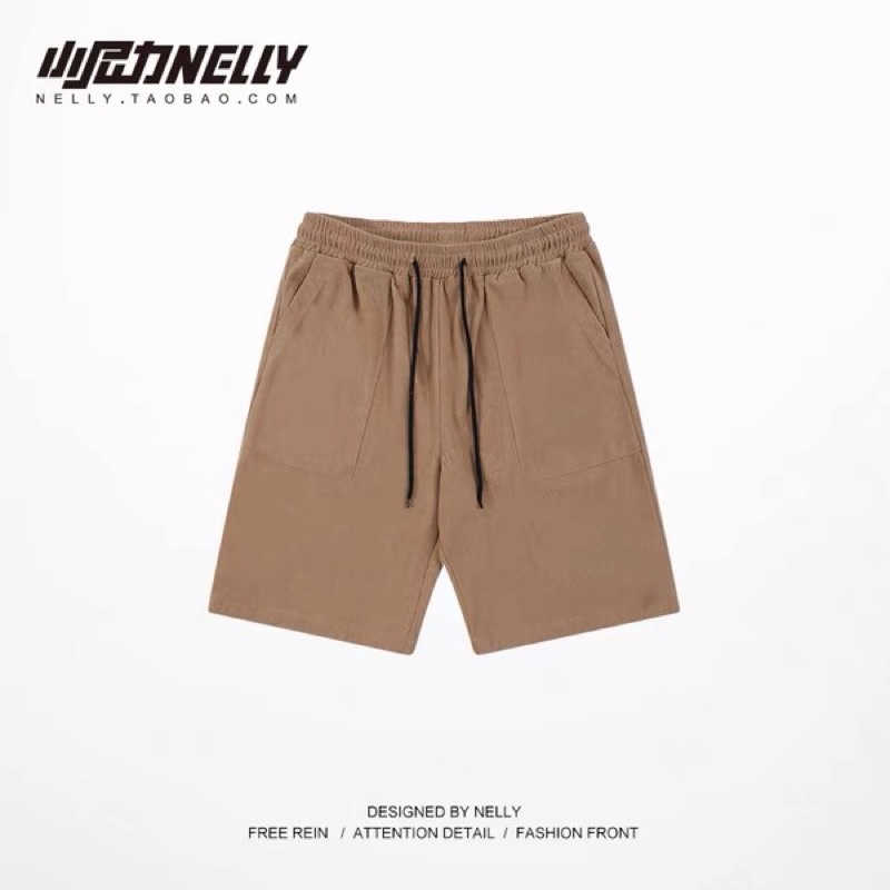 Quần đùi nelly nỉ chất dày dặn sale (có sẵn) vân dọc trơn