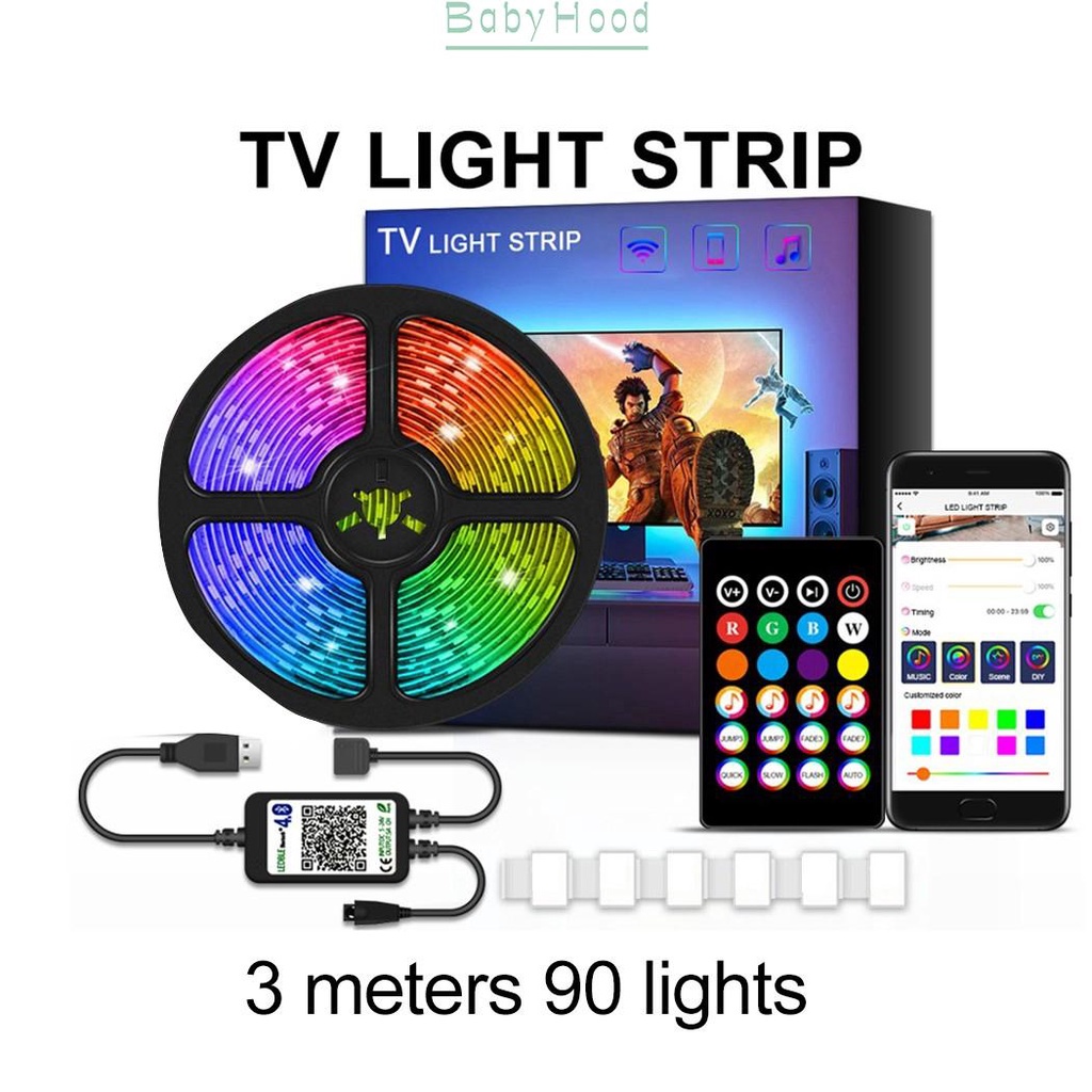 Dải Đèn Led 5050 Rgb Phát Nhạc Bluetooth Cho Phòng Tv Bar 2 / 3m