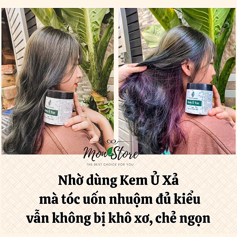 KEM Ủ XẢ TÓC VV Natural Cosmetic giúp dưỡng tóc siêu mềm mượt, phục hồi đuôi tóc khô xơ, chẻ ngọn