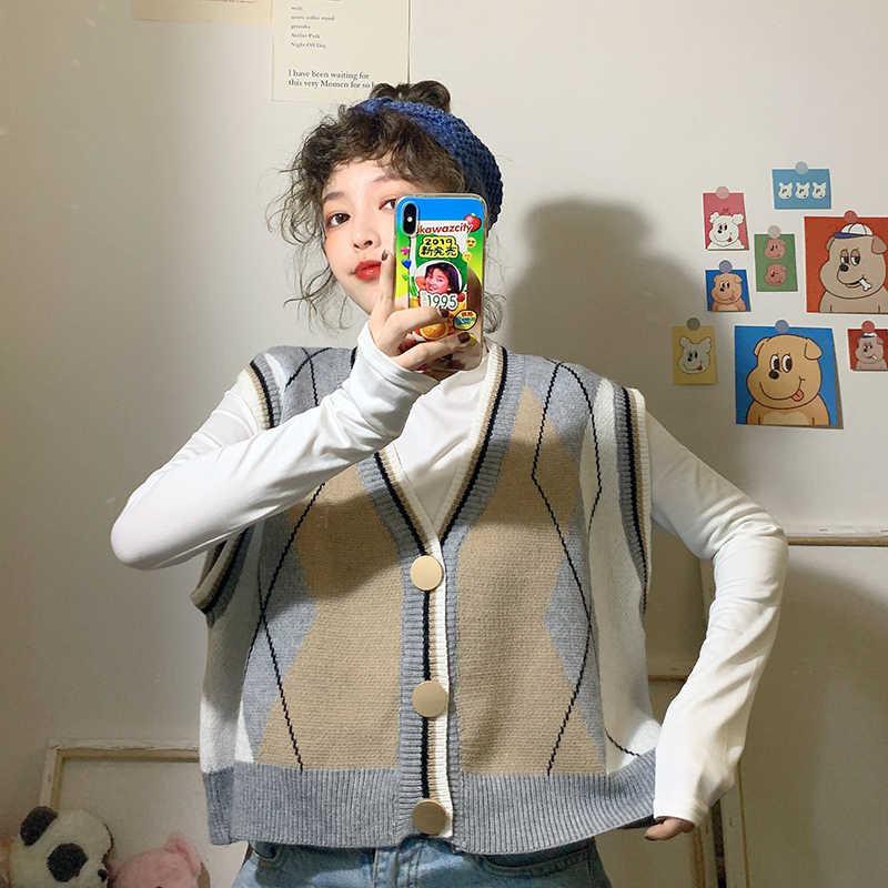 Áo khoác len không tay cổ chữ V phong cách Hàn Quốc | BigBuy360 - bigbuy360.vn