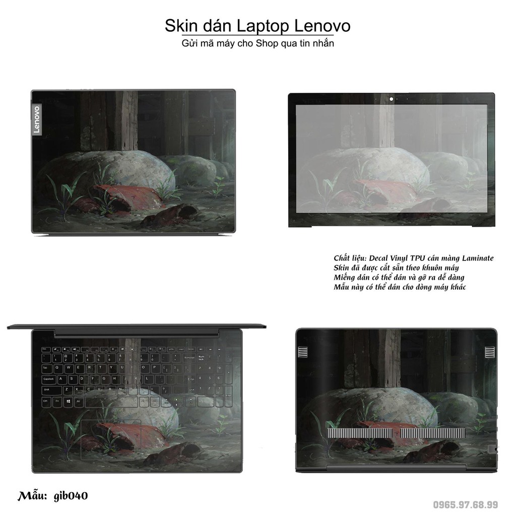 Skin dán Laptop Lenovo in hình Ghibli Nhật Bản (inbox mã máy cho Shop)