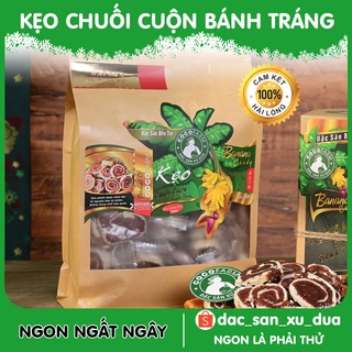 Kẹo chuối cuộn bánh tráng Cocofarm bịch 500g - Đặc sản xứ dừa Việt Nam