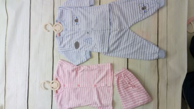 bộ kẻ cài giữa chất cotton mềm