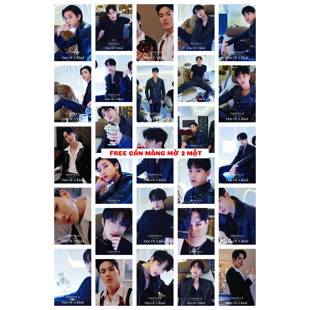 Lomo card 90 ảnh nhóm Monsta X - One Of A Kind có lẻ 3 set miễn phí cán màng