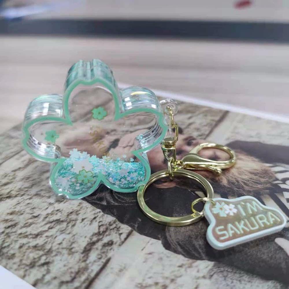 Móc Chìa Khóa Xe Hơi Trong Suốt Hình Hoa Anh Đào Dễ Thương