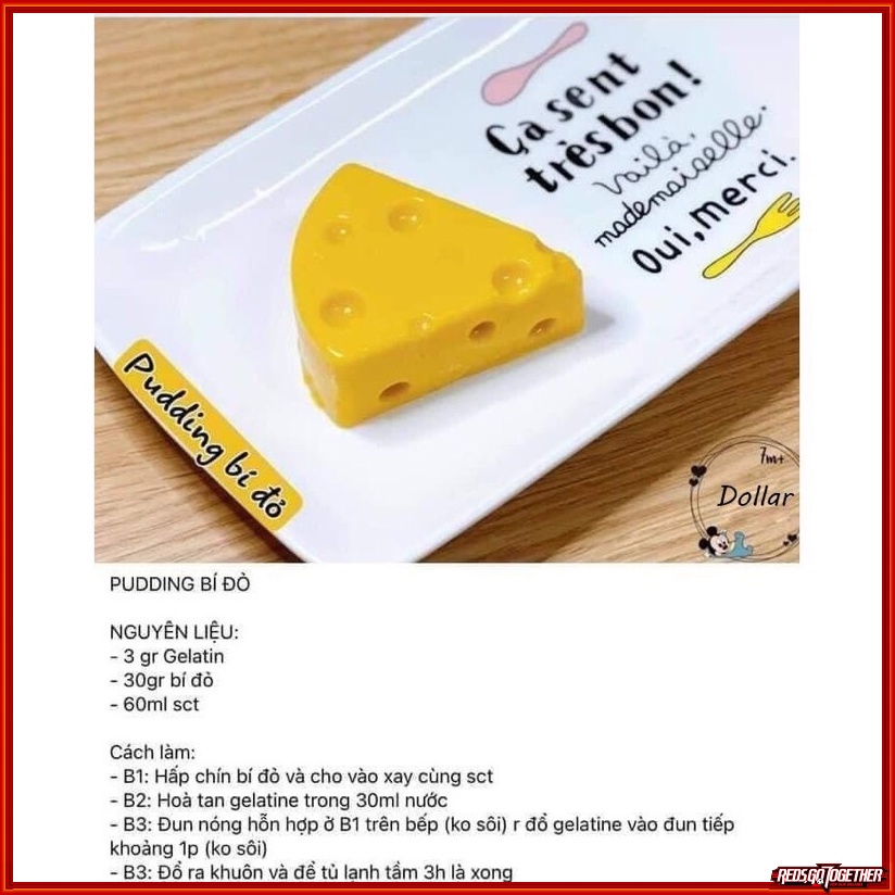 Khuôn silicon 8 ô hình phô mai làm thạch rau câu/pudding cho  bé ăn dặm