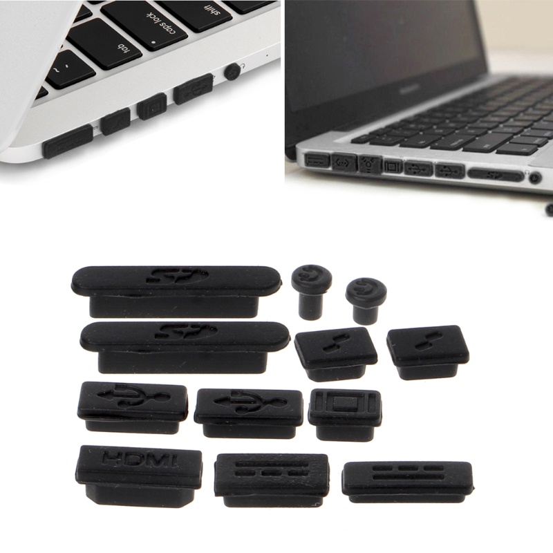 Bộ 12 nút silicone chống bụi cho Macbook Air Pro Retina 11&quot; 13&quot; 15&quot;