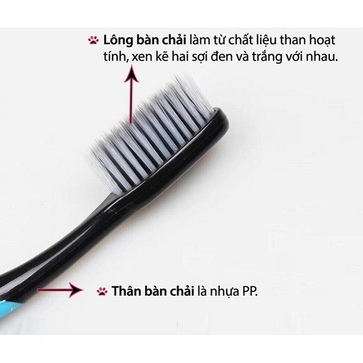 Bàn chải đánh răng than tre hoạt tính Hàn Quốc BOSSI