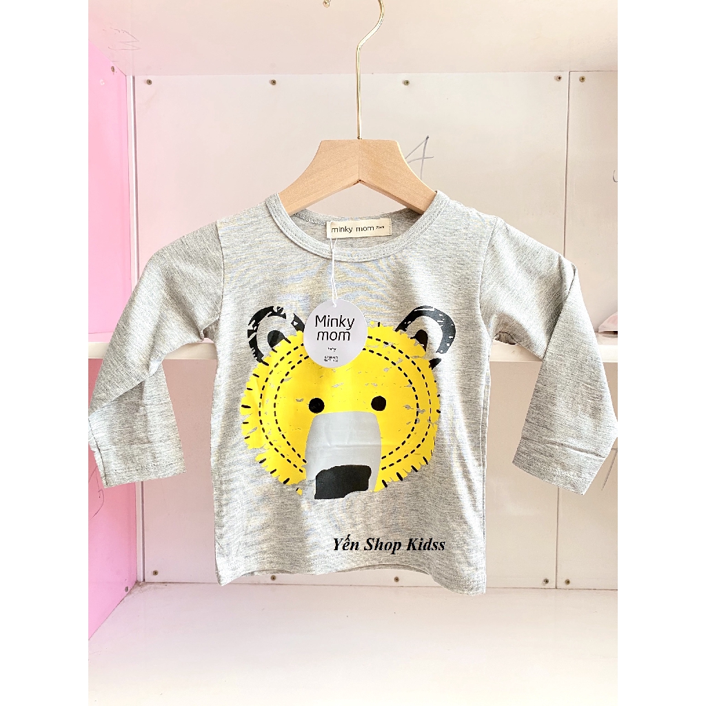 Áo Phông Dài Tay Minky Mom Chất Thun Lạnh Cực Đẹp Cho Bé_Họa Tiết (K/long Trắng-Chó) (SP001196 )