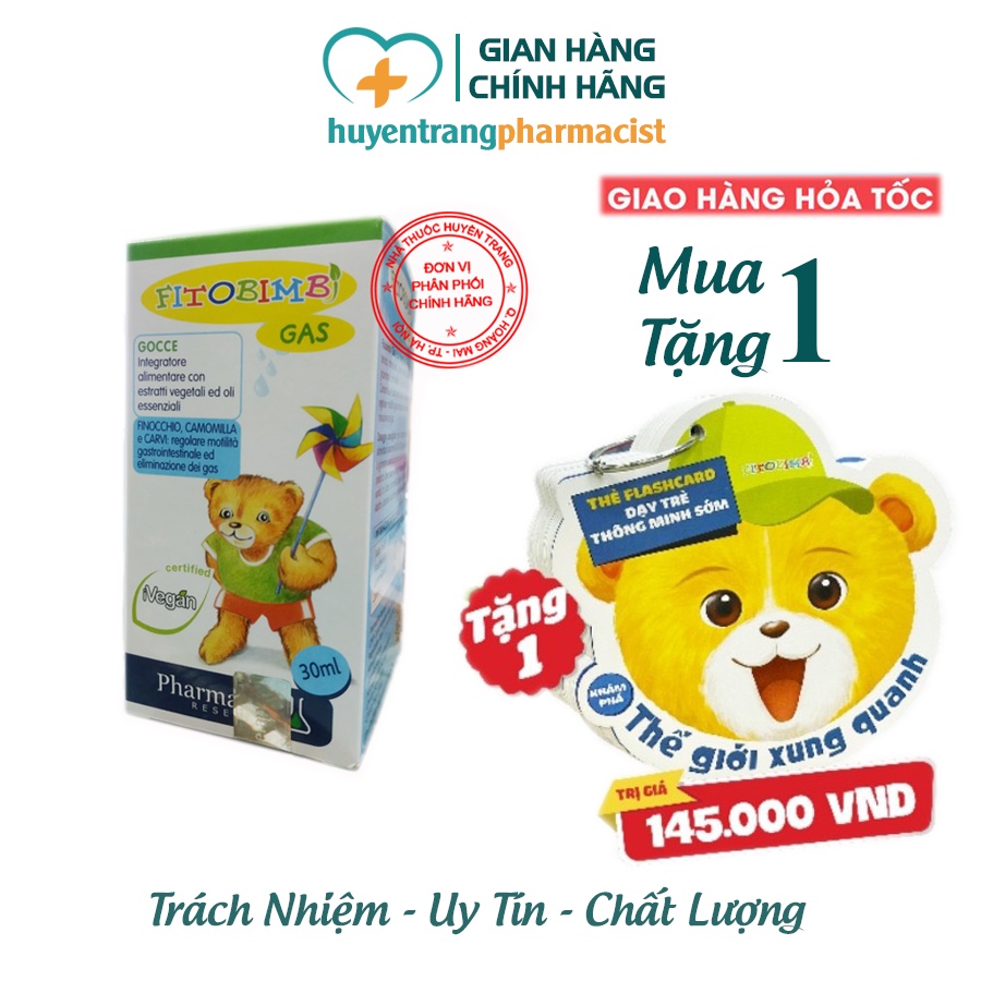 Gas Bimbi - Hỗ trợ giảm đầy hơi, nôn trớ, chướng bụng, khó tiêu, giảm rối loạn tiêu hóa (Lọ 30ml)