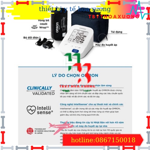 [Hàng Chính Hãng] Máy Đo Huyết Áp Bắp Tay Omron HEM 7156 - Nhập Khẩu Nhật Bản - Bảo Hành 5 Năm - Máy Đo Huyết Áp