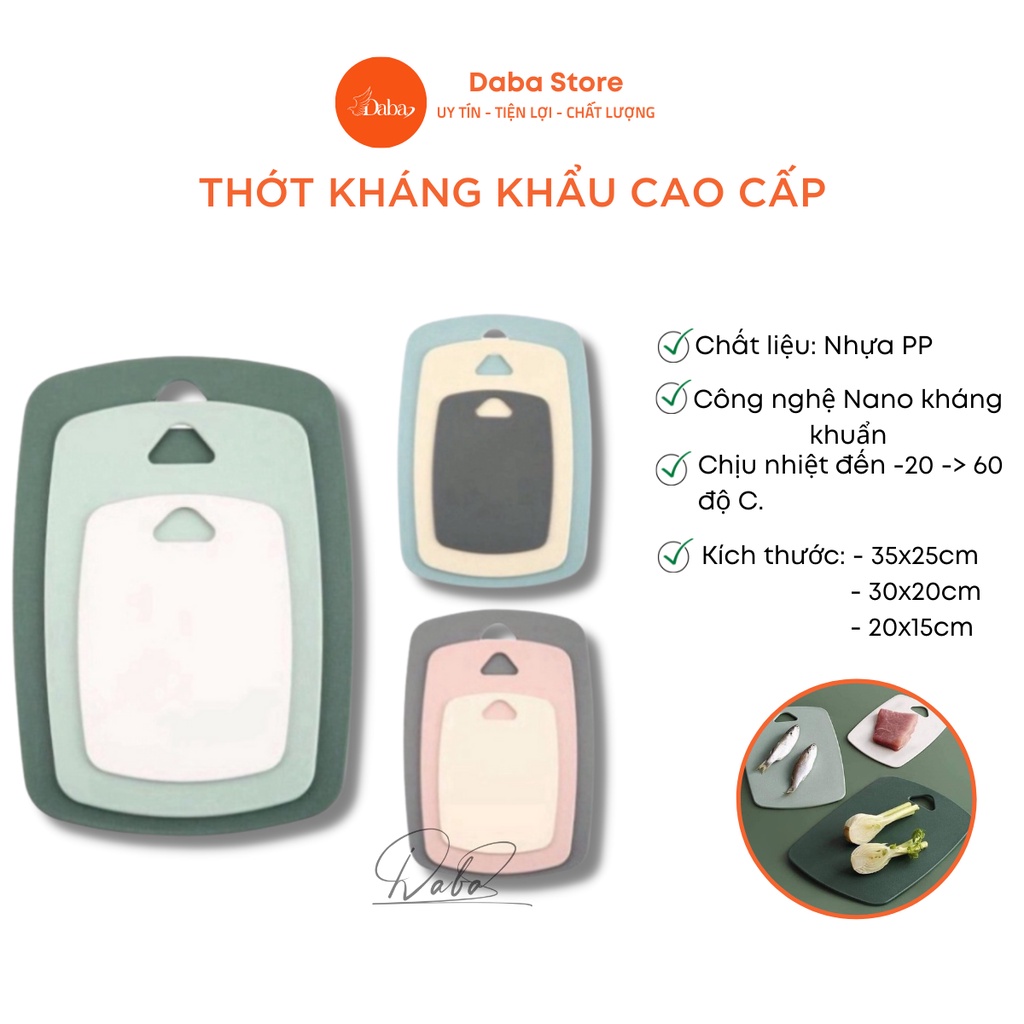Set thớt 3 món tiện lợi kháng khuẩn an toàn