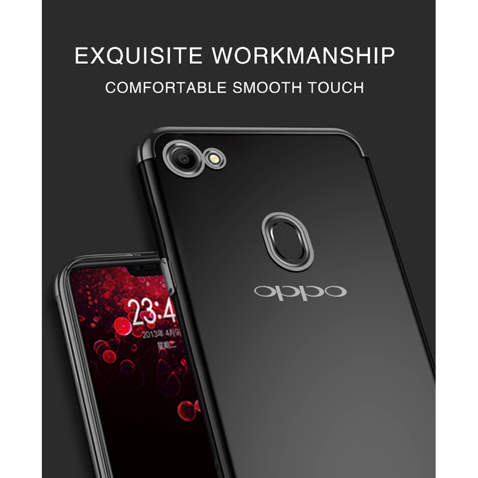 Ốp lưng OPPO F7 dẻo trong suốt viền xi màu