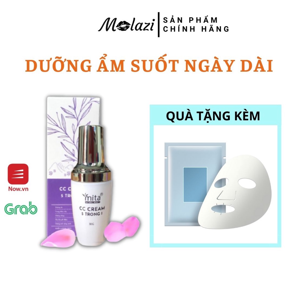 Kem nền che khuyết điểm trắng da kiềm dầu chống nắng lâu trôi dưỡng ẩm cc cream 30ml molazi.