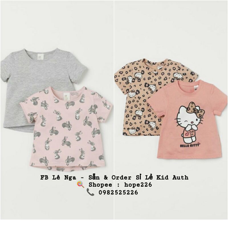 Set 2 áo bé gái săn sale HM UK sz 6-9m đến 3-4y