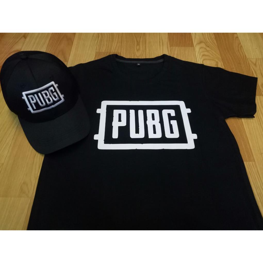 HOT- (XẢ KHO) combo áo thun đen in logo pubg ảnh thật chụp in tại shop