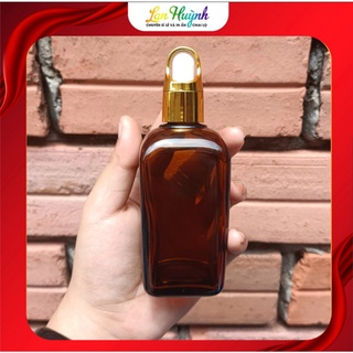 Chai thuy tinh nâu 100ml, serum vuông ,đựng mỹ phẫm 100ml