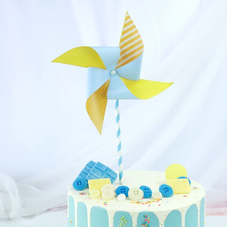 đồ trang trí sinh nhật bánh kem [FREESHIP❤️] set cắm chong chóng trang trí bánh sinh nhật