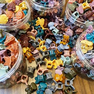 40PCS iFIT Hair Claw Clip Morandi Color Paint Plastic Small Hair Clip