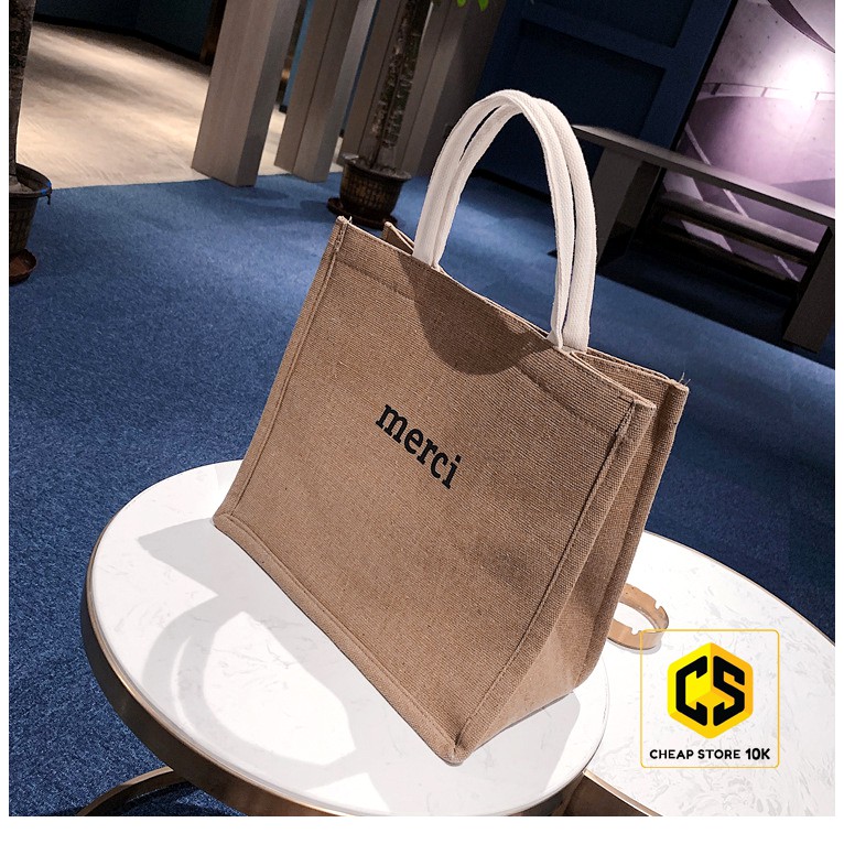 Túi cói merci đi biển đi chơi, túi cói, cheapstore10k, cheapstore
