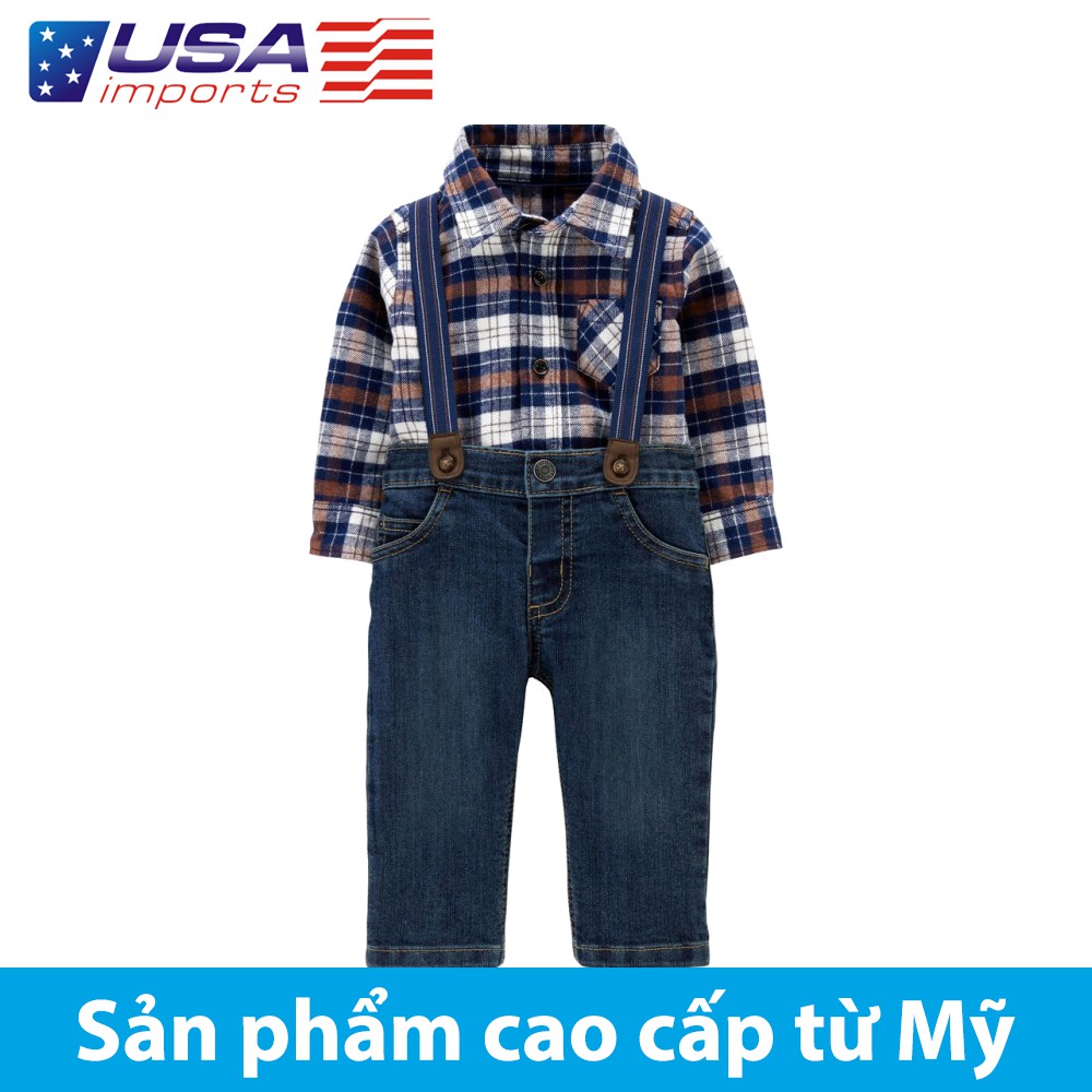 Set bodysuit sơ mi kèm quần Car-tờ Auth Từ Mỹ (19585910)