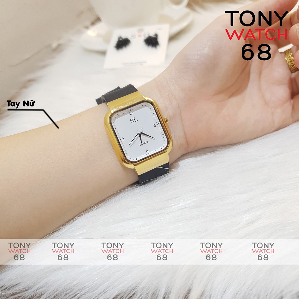 Đồng hồ đeo tay nam nữ SL Apple Watch dây cao su mặt vuông chính hãng chống nước | BigBuy360 - bigbuy360.vn