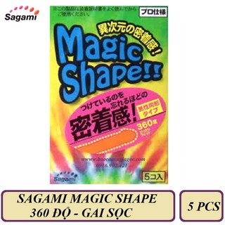 Bao cao su 3D Sagami Magic Shape ôm sát gai sọc 5pcs